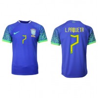 Brasilien Lucas Paqueta #7 Udebanetrøje VM 2022 Kortærmet